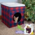 Kitty City Plaid Folding Cube Cat Bed image thumbnail 3