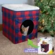 Product Kitty City Plaid Folding Cube Cat Bed