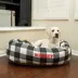 Majestic Pet Personalized Checkered Bagel Cat & Dog Bed image thumbnail 6