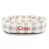 Majestic Pet Personalized Checkered Bagel Cat & Dog Bed image thumbnail 1