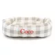 Product Majestic Pet Personalized Checkered Bagel Cat & Dog Bed