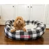 Majestic Pet Personalized Checkered Sherpa Bagel Cat & Dog Bed image thumbnail 6