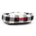 Majestic Pet Personalized Checkered Sherpa Bagel Cat & Dog Bed image thumbnail 2