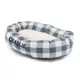 Product Majestic Pet Personalized Checkered Sherpa Bagel Cat & Dog Bed