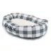 Majestic Pet Personalized Checkered Sherpa Bagel Cat & Dog Bed image thumbnail 2