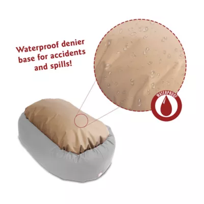 Majestic Pet Personalized Checkered Sherpa Bagel Cat & Dog Bed - Image 4