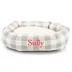 Majestic Pet Personalized Checkered Sherpa Bagel Cat & Dog Bed image thumbnail 1