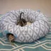 Kitty City Cool Gray & White Tunnel Cat Bed image thumbnail 3