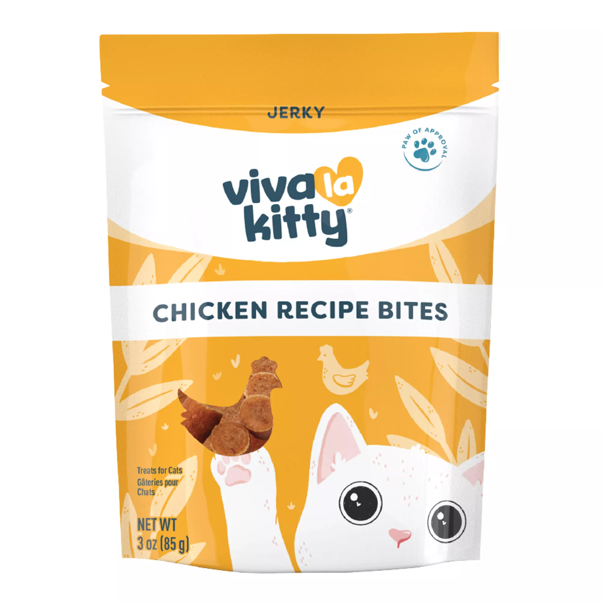 Viva La Kitty® Jerky Bites Cat Treat - Grain Free, High Protein