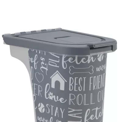 Product Paw Prints Grey Print Pet Food Storage Container, 7-lb