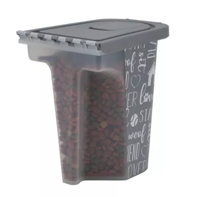 Product Paw Prints Grey Print Pet Food Storage Container, 7-lb