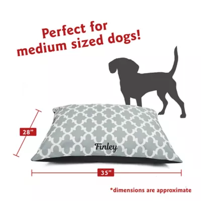 Majestic Pet Personalized Trellis Super Value Pillow Dog Bed - Image 3