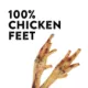 Product Dentley's Exotics Chicken Feet Dog Chews - Chicken