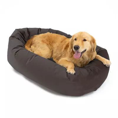Product Majestic Pet Personalized Velvet Bagel Cat & Dog Bed