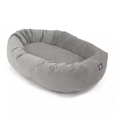 Product Majestic Pet Personalized Velvet Bagel Cat & Dog Bed