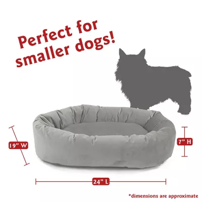 Product Majestic Pet Personalized Velvet Bagel Cat & Dog Bed