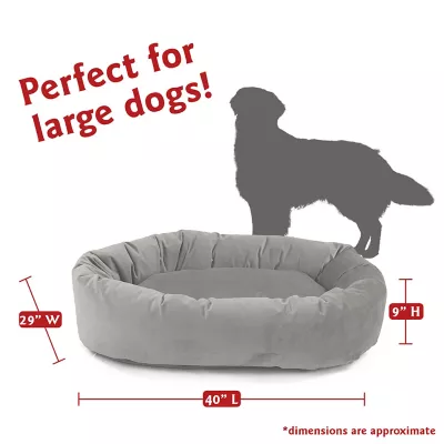 Majestic Pet Personalized Velvet Bagel Cat & Dog Bed - Image 4