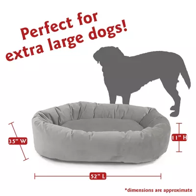 Product Majestic Pet Personalized Velvet Bagel Cat & Dog Bed