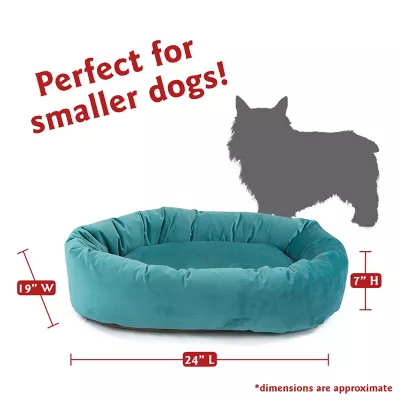 Product Majestic Pet Personalized Velvet Bagel Cat & Dog Bed