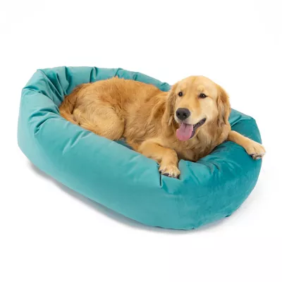 Majestic Pet Personalized Velvet Bagel Cat & Dog Bed - Image 2