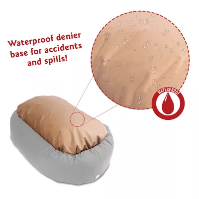 Majestic Pet Personalized Velvet Sherpa Bagel Cat & Dog Bed - Image 6