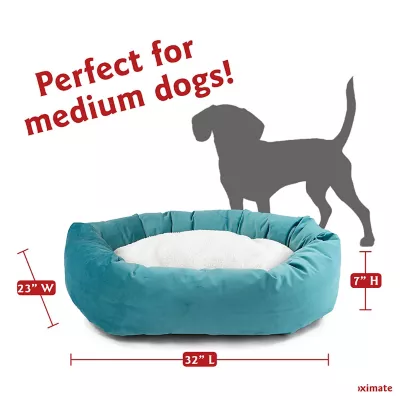 Majestic Pet Personalized Velvet Sherpa Bagel Cat & Dog Bed - Image 4