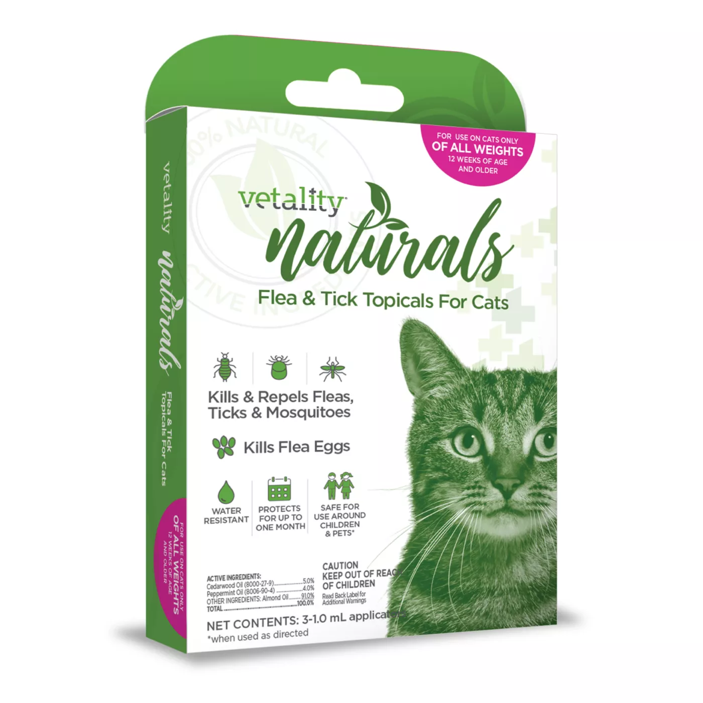 Vetality Naturals Flea Tick Topicals for Cats