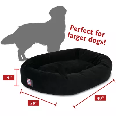 Product Majestic Pet Personalized Suede Bagel Cat & Dog Bed