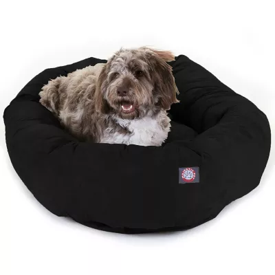 Product Majestic Pet Personalized Suede Bagel Cat & Dog Bed