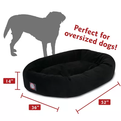 Product Majestic Pet Personalized Suede Bagel Cat & Dog Bed