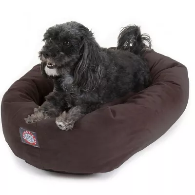 Majestic Pet Personalized Suede Bagel Cat & Dog Bed - Image 2