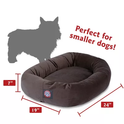 Majestic Pet Personalized Suede Bagel Cat & Dog Bed - Image 4