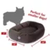 Majestic Pet Personalized Suede Bagel Cat & Dog Bed image thumbnail 4