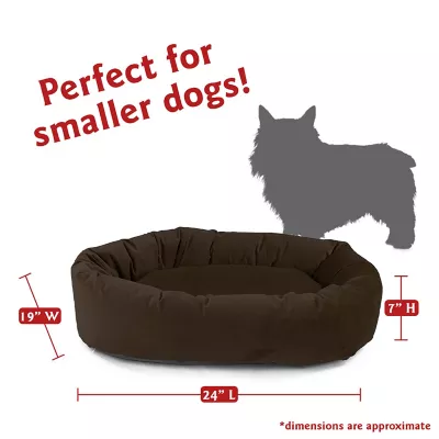Product Majestic Pet Personalized Velvet Bagel Cat & Dog Bed