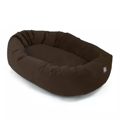 Majestic Pet Personalized Velvet Bagel Cat & Dog Bed - Image 2