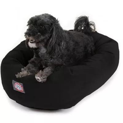 Majestic Pet Personalized Suede Bagel Cat & Dog Bed - Image 2
