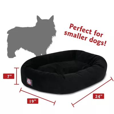 Majestic Pet Personalized Suede Bagel Cat & Dog Bed - Image 4
