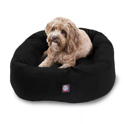 Product Majestic Pet Personalized Suede Bagel Cat & Dog Bed