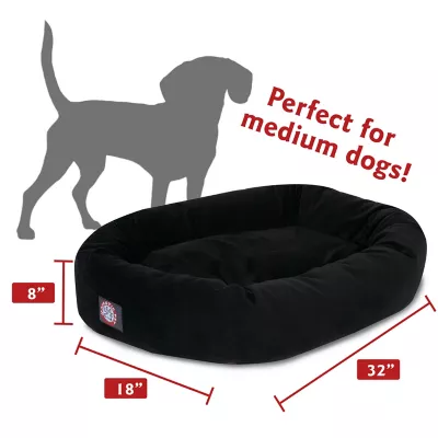 Product Majestic Pet Personalized Suede Bagel Cat & Dog Bed
