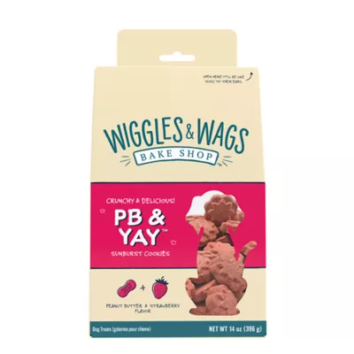 Product Wiggles & Wags Bake Shop™ PB & Yay™ Dog Crunchy Treat - Carob & Strawberry, 14 Oz.