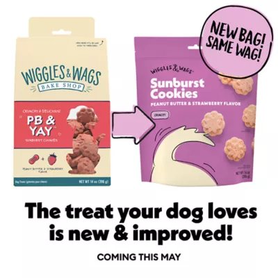 Product Wiggles & Wags Bake Shop™ PB & Yay™ Dog Crunchy Treat - Carob & Strawberry, 14 Oz.