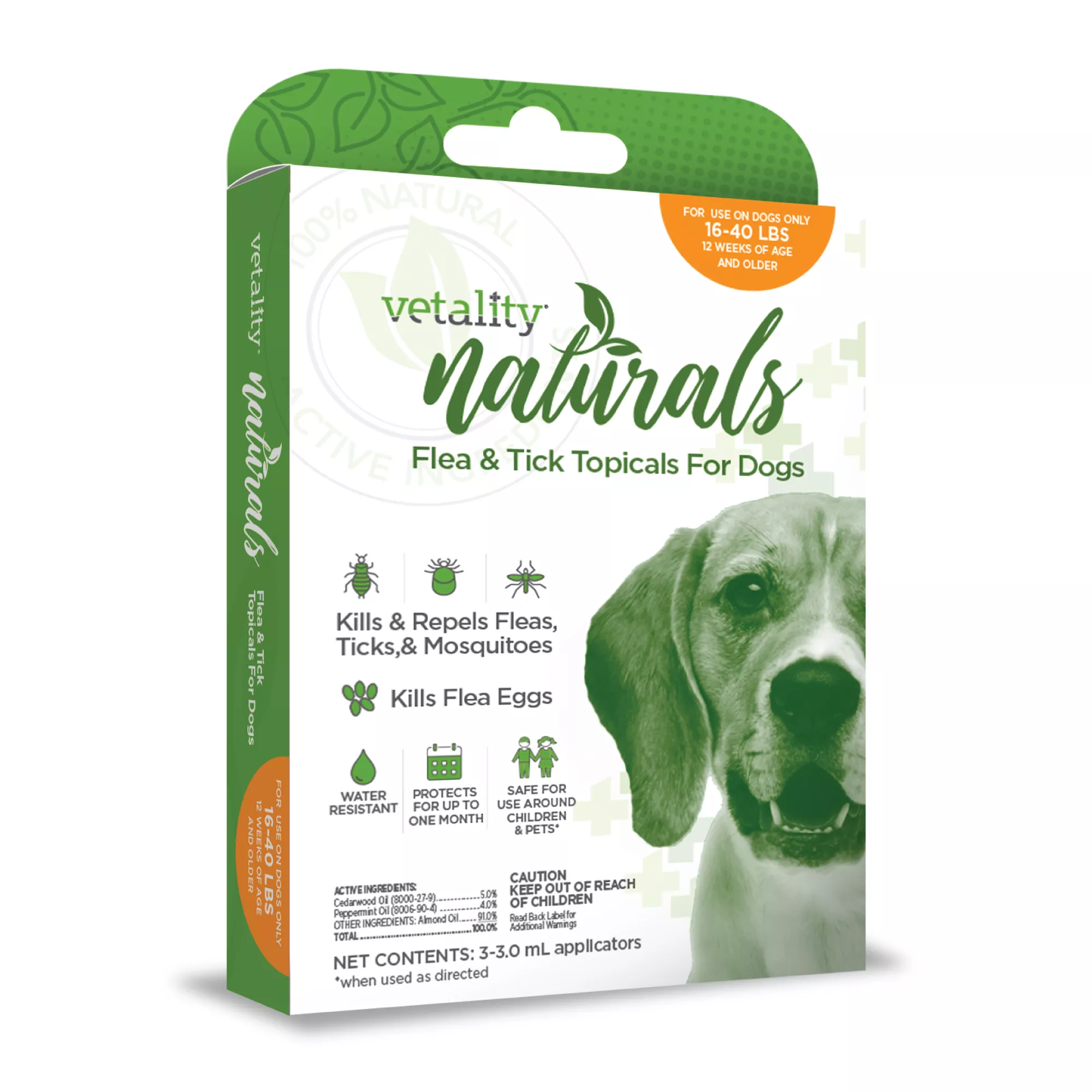 Vetality Naturals Flea & Tick Topicals for Dogs