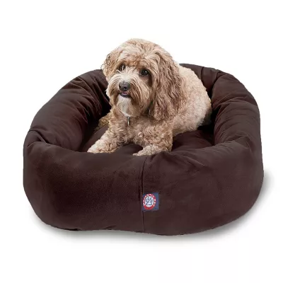 Product Majestic Pet Personalized Suede Bagel Cat & Dog Bed