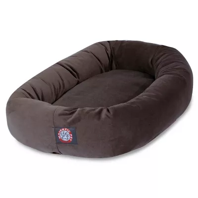 Majestic Pet Personalized Suede Bagel Cat & Dog Bed - Image 2