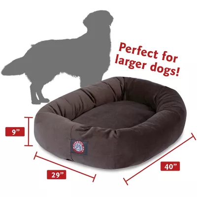 Majestic Pet Personalized Suede Bagel Cat & Dog Bed - Image 4