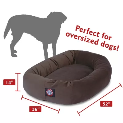 Product Majestic Pet Personalized Suede Bagel Cat & Dog Bed