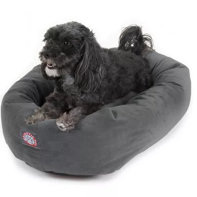 Product Majestic Pet Personalized Suede Bagel Cat & Dog Bed