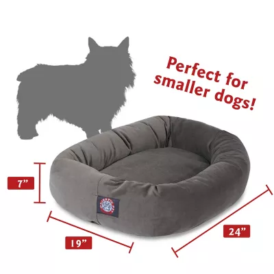 Product Majestic Pet Personalized Suede Bagel Cat & Dog Bed