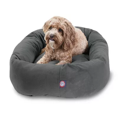 Product Majestic Pet Personalized Suede Bagel Cat & Dog Bed