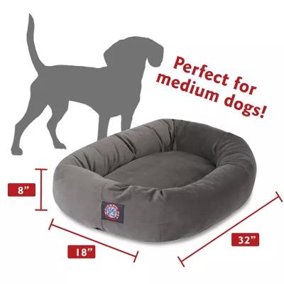 Product Majestic Pet Personalized Suede Bagel Cat & Dog Bed